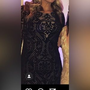 BCBG MAXAZARIA FULL LENGTH BLACK DRESS